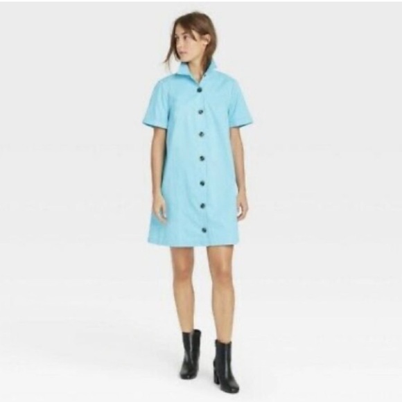 Who What Wear Dresses & Skirts - Who What Wear Button Down Trapeze Dress with Pockets